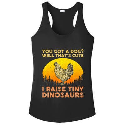 Chicken Art Poultry Chicken Farmer Funny Tiny Dinosaurs Ladies PosiCharge Competitor Racerback Tank