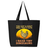 Chicken Art Poultry Chicken Farmer Funny Tiny Dinosaurs 25L Jumbo Tote