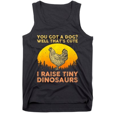 Chicken Art Poultry Chicken Farmer Funny Tiny Dinosaurs Tank Top