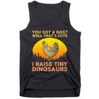 Chicken Art Poultry Chicken Farmer Funny Tiny Dinosaurs Tank Top