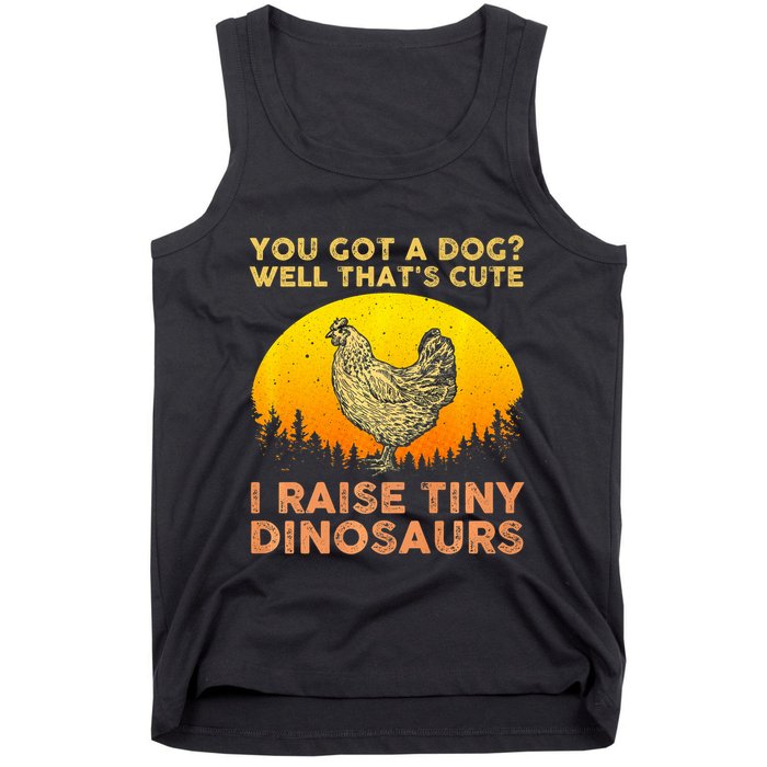Chicken Art Poultry Chicken Farmer Funny Tiny Dinosaurs Tank Top
