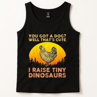 Chicken Art Poultry Chicken Farmer Funny Tiny Dinosaurs Tank Top