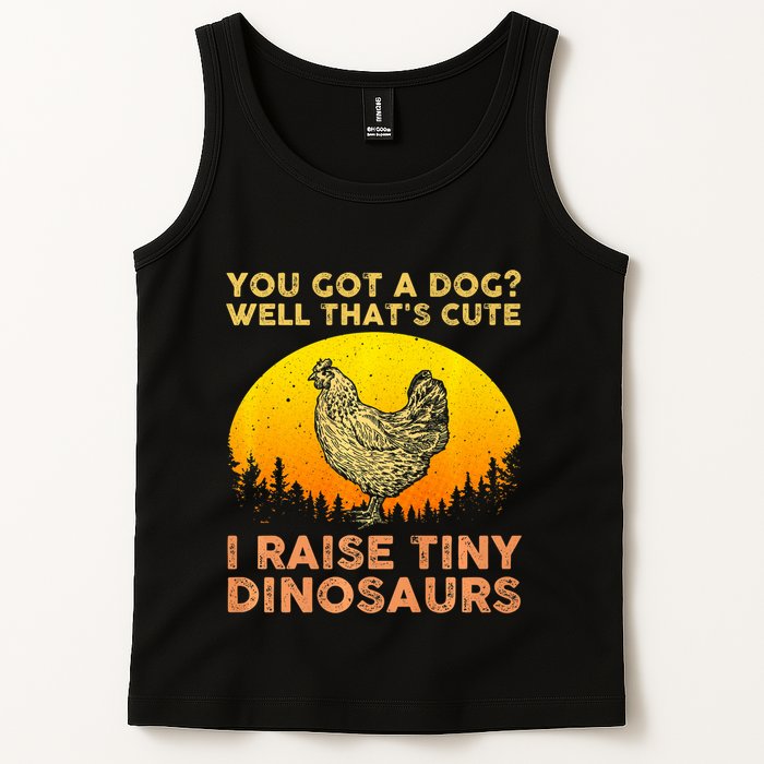 Chicken Art Poultry Chicken Farmer Funny Tiny Dinosaurs Tank Top