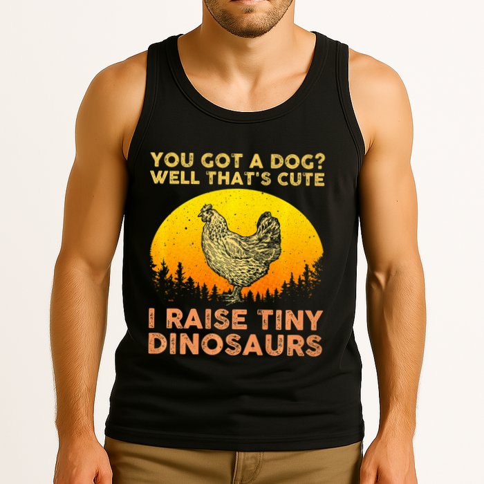 Chicken Art Poultry Chicken Farmer Funny Tiny Dinosaurs Tank Top