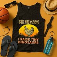 Chicken Art Poultry Chicken Farmer Funny Tiny Dinosaurs Tank Top