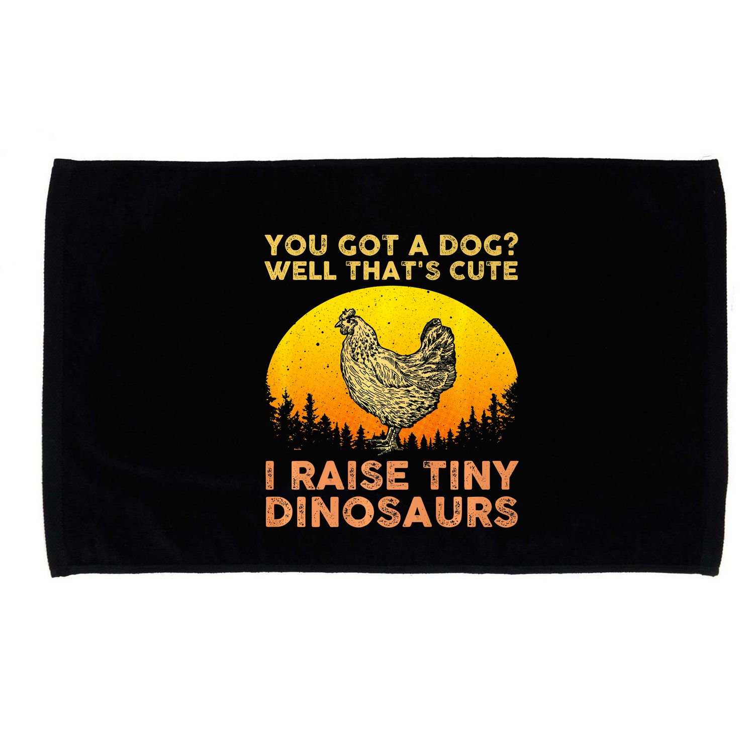Chicken Art Poultry Chicken Farmer Funny Tiny Dinosaurs Microfiber Hand Towel