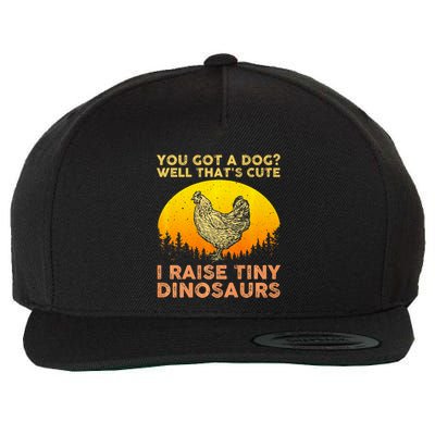 Chicken Art Poultry Chicken Farmer Funny Tiny Dinosaurs Wool Snapback Cap