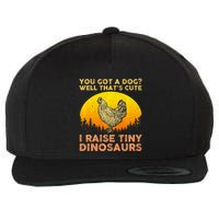 Chicken Art Poultry Chicken Farmer Funny Tiny Dinosaurs Wool Snapback Cap