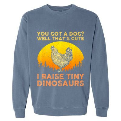 Chicken Art Poultry Chicken Farmer Funny Tiny Dinosaurs Garment-Dyed Sweatshirt