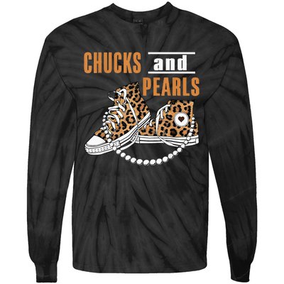 Chucks And Pearls Tie-Dye Long Sleeve Shirt