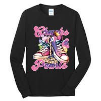 Chucks And Pearls 2024 Funny Kamala Harris 2024 Election Tall Long Sleeve T-Shirt