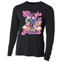 Chucks And Pearls 2024 Funny Kamala Harris 2024 Election Cooling Performance Long Sleeve Crew