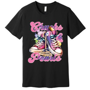 Chucks And Pearls 2024 Funny Kamala Harris 2024 Election Premium T-Shirt