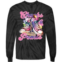 Chucks And Pearls 2024 Funny Kamala Harris 2024 Election Tie-Dye Long Sleeve Shirt