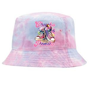 Chucks And Pearls 2024 Funny Kamala Harris 2024 Election Tie-Dyed Bucket Hat