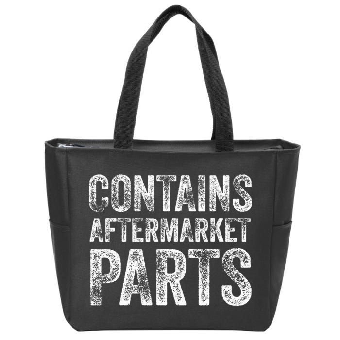 Contains Aftermarket Parts Funny Leg Amputation Prosthesis Zip Tote Bag