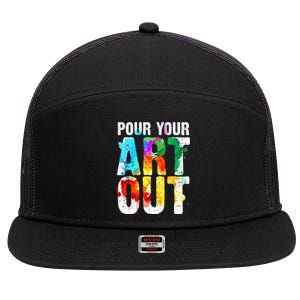 Cool Artist Painter Art Teacher Paint Artists 7 Panel Mesh Trucker Snapback Hat