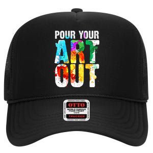 Cool Artist Painter Art Teacher Paint Artists High Crown Mesh Back Trucker Hat