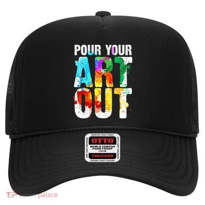 Cool Artist Painter Art Teacher Paint Artists High Crown Mesh Back Trucker Hat