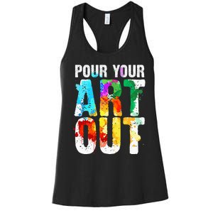 Cool Artist Painter Art Teacher Paint Artists Women's Racerback Tank