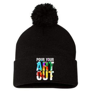 Cool Artist Painter Art Teacher Paint Artists Pom Pom 12in Knit Beanie