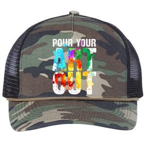 Cool Artist Painter Art Teacher Paint Artists Retro Rope Trucker Hat Cap