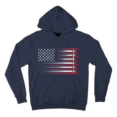 Cute Airplane Pilot Art For Aviation 4th Of July Hoodie