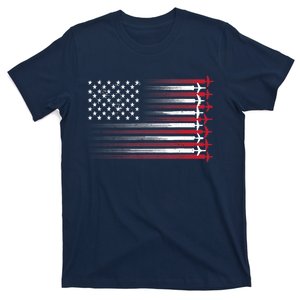 Cute Airplane Pilot Art For Aviation 4th Of July T-Shirt