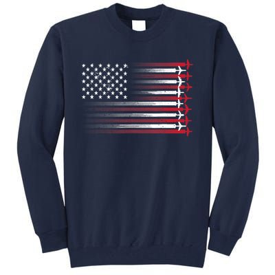 Cute Airplane Pilot Art For Aviation 4th Of July Tall Sweatshirt