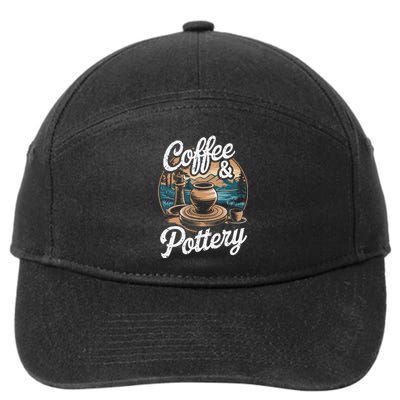 Coffee And Pottery Lover Ceramic Artist 7-Panel Snapback Hat