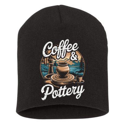 Coffee And Pottery Lover Ceramic Artist Short Acrylic Beanie