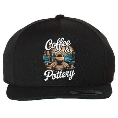 Coffee And Pottery Lover Ceramic Artist Wool Snapback Cap