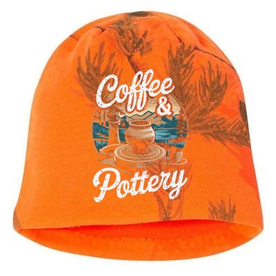 Coffee And Pottery Lover Ceramic Artist Kati - Camo Knit Beanie