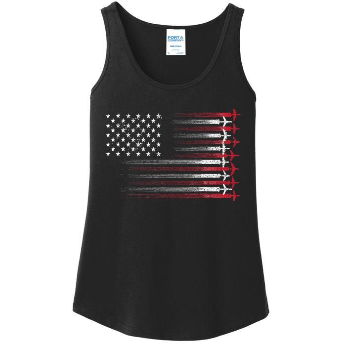 Cute Airplane Pilot Ladies Essential Tank