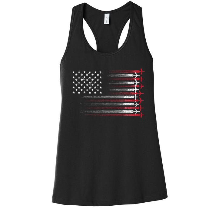 Cute Airplane Pilot Women's Racerback Tank