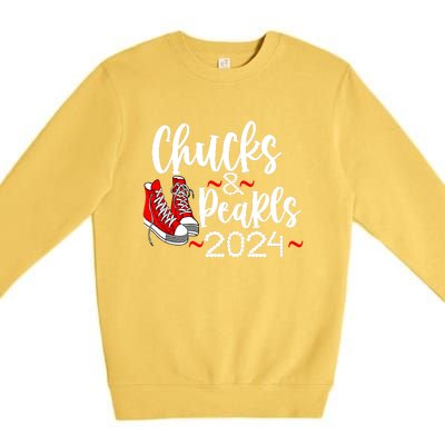 Kamala Harris Chucks Graphic Premium Crewneck Sweatshirt