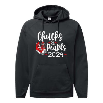 Kamala Harris Chucks Graphic Performance Fleece Hoodie