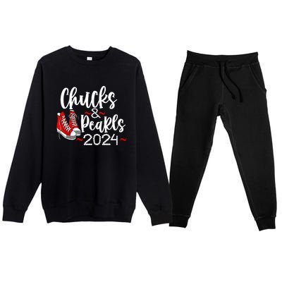 Kamala Harris Chucks Graphic Premium Crewneck Sweatsuit Set