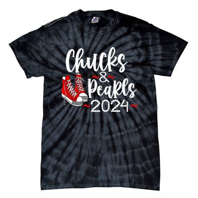 Kamala Harris Chucks Graphic Tie-Dye T-Shirt