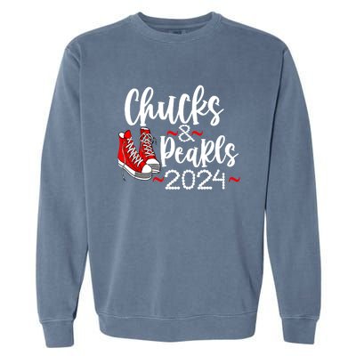 Kamala Harris Chucks Graphic Garment-Dyed Sweatshirt