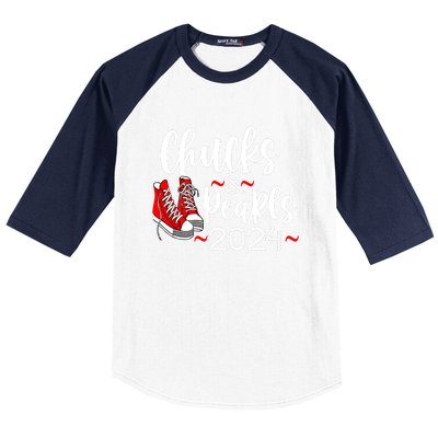 Kamala Harris Chucks Graphic Baseball Sleeve Shirt