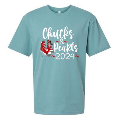 Kamala Harris Chucks Graphic Sueded Cloud Jersey T-Shirt