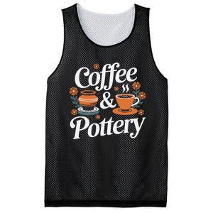 Coffee And Pottery Lover Ceramic Artist Mesh Reversible Basketball Jersey Tank