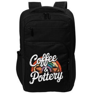 Coffee And Pottery Lover Ceramic Artist Impact Tech Backpack