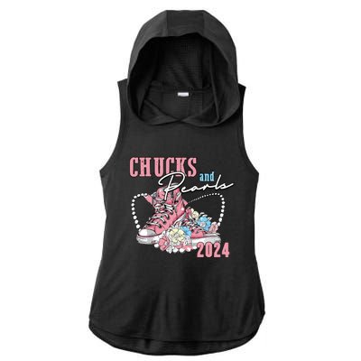 Chucks And Pearls 2024 Im With Her Kamala 2024 Ladies PosiCharge Tri-Blend Wicking Draft Hoodie Tank