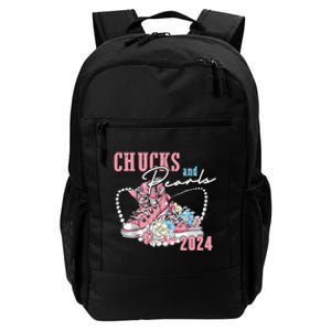 Chucks And Pearls 2024 Im With Her Kamala 2024 Daily Commute Backpack