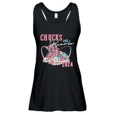 Chucks And Pearls 2024 Im With Her Kamala 2024 Ladies Essential Flowy Tank