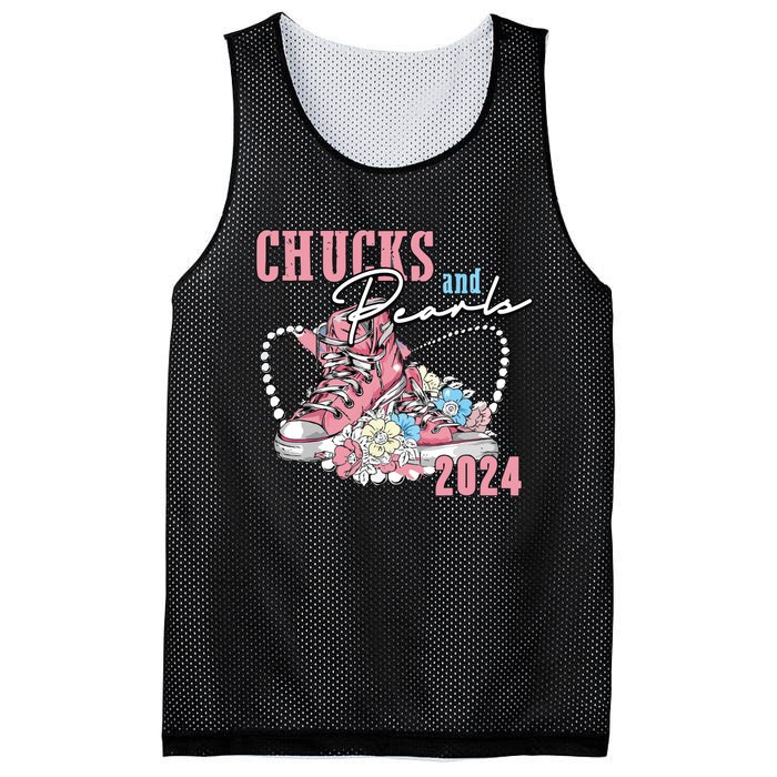 Chucks And Pearls 2024 Im With Her Kamala 2024 Mesh Reversible Basketball Jersey Tank