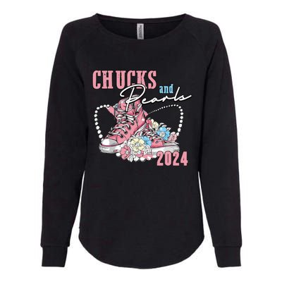 Chucks And Pearls 2024 Im With Her Kamala 2024 Womens California Wash Sweatshirt