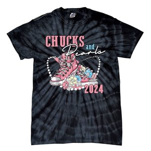 Chucks And Pearls 2024 Im With Her Kamala 2024 Tie-Dye T-Shirt